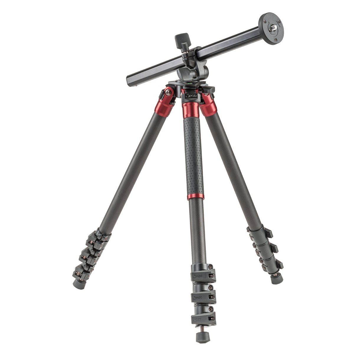 3PodOrbit Tripod for DSLR Photo & Video Cameras, 4 Section Extension Legs, Bubble Level, with Bag. 69", Carbon Fiber