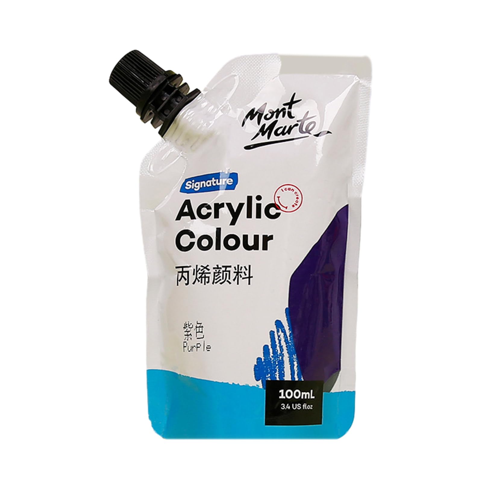 Fading, Non Toxic, Single Color Paint for Painters Acrylic Paint, 11 Colors (100ml Pouches), in Bags Rich Pigment