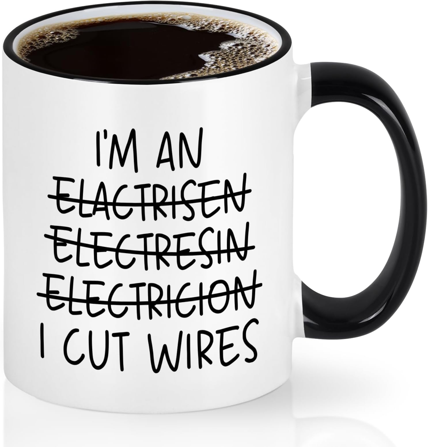 Cabtnca Electrician Mug - Coffee Cup for Men, Students, Graduation, Christmas, Birthday Gifts - 11 Oz
