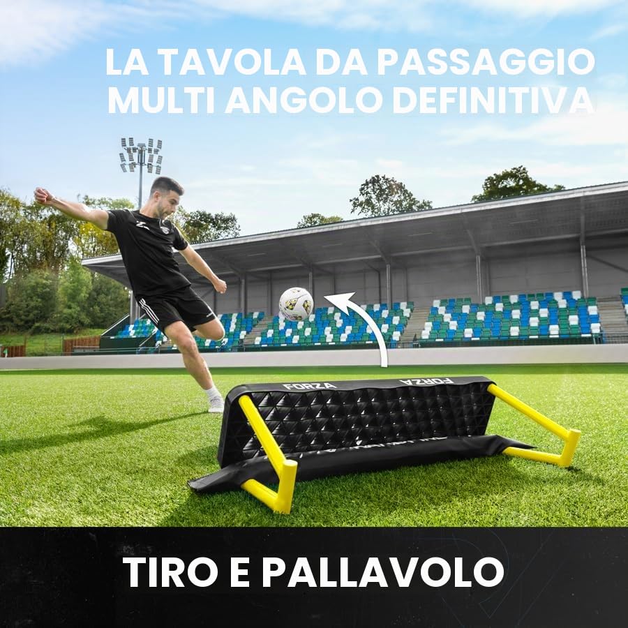 FORZA Wave Soccer Rebounder – Il tabellone di Rimbalzo 4 in 1 Numero 1 al Mondo – Montaggio in 2 Minuti + Design indistruttibile – Acquista, Gioca per Sempre! [Standard o XL]