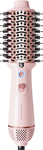 Wavytalk Cepillo secador de pelo de doble voltaje para Europa y viajes internacionales, mini cepillo jet de 110 V-240 V, cepillo secador de pelo