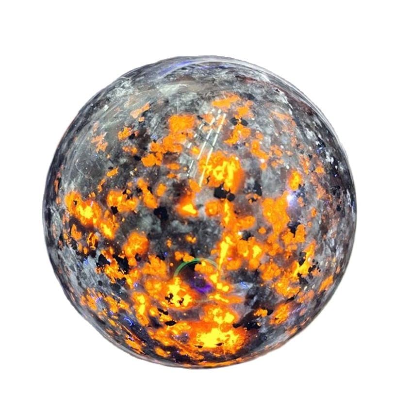 Esfera de cristal MDBJTCYZN de 5-6cm con purpurina para decoración artesanal