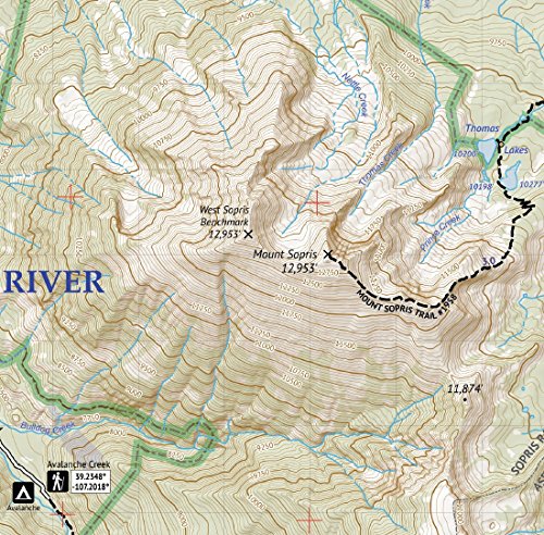 Outdoor Trail Maps Maroon Bells-Snowmass Wilderness - Colorado Topographic Hiking Map (2022) #TOP2