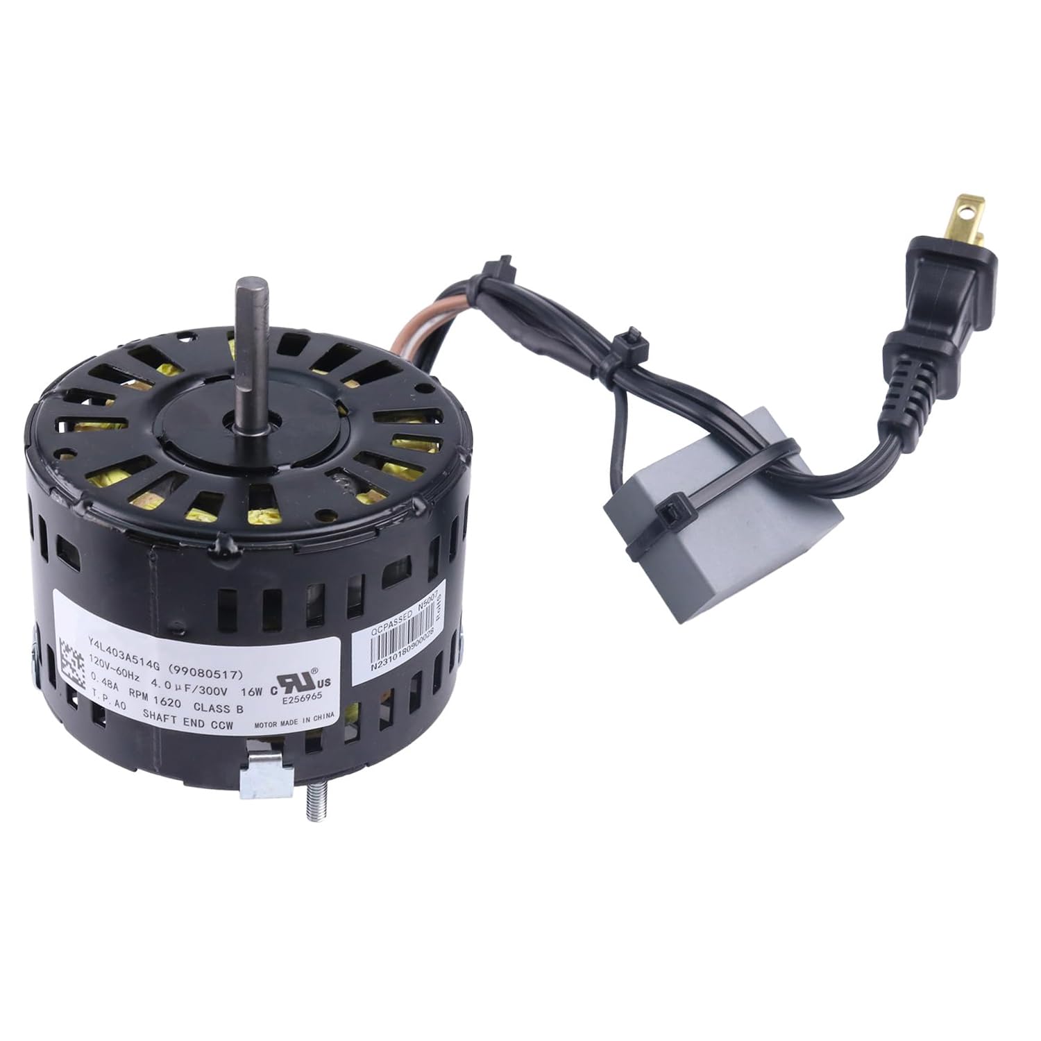 Fan Motor 99080517 - 1620 RPM, 0.48 Amps, 120V Compatible with Broan Ventilation Fans 674, 676, 680, 685, 710, 712, 714, 720, 721, 722 - 110 Cfm / 4.0 Sones