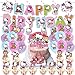 Suministros para fiesta de cumpleaños de Hello Kitty pancarta de feliz cumpleaños de Hello Kitty, Globos y Adornos de Pastel para el Tema de Cumpleaños para de Cumpleaños