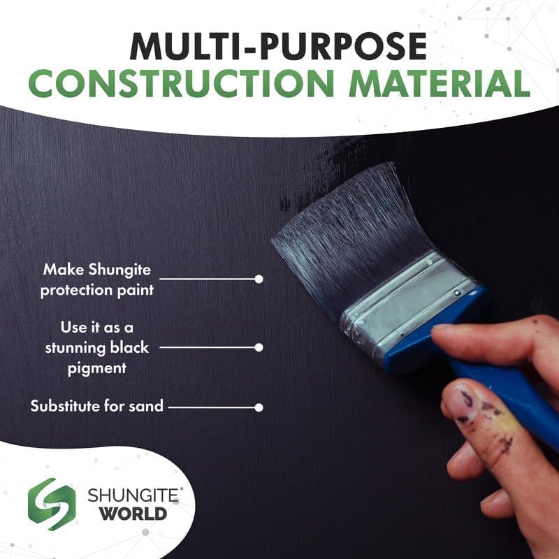 Shungite World 2 LB Fine Shungite Powder from Real Shungite Stones for Shungite Pyramid Mold, Orgone Pyramid Resin Mold Shungite Bracelet Necklace Resin Jewelry Shungite Paint and More (4 Pack)