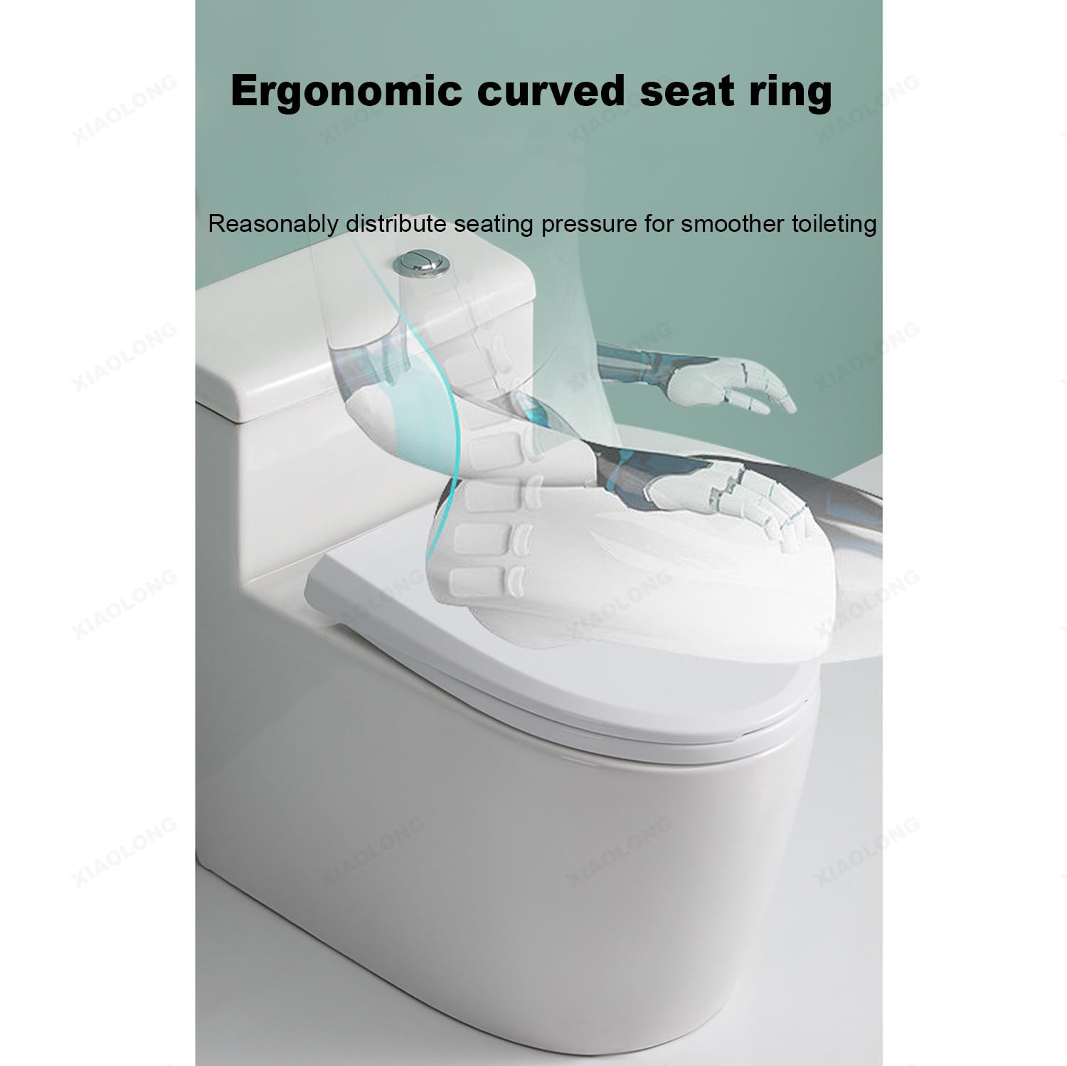 Sedile WC intelligente a forma di D, Smart Toilet Seat Bidet, Sedile WC a forma di V/U, Sedile WC riscaldato digitale,V-shaped