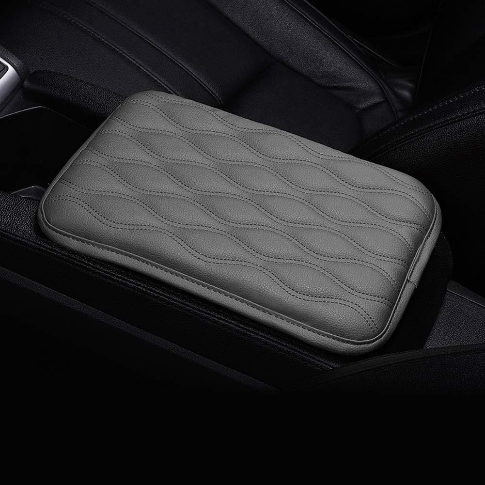 Armsteun Kussen Met Bekerhouder - Lederen Console Armsteun Kussens Met USB Oplaadpoort Voor Auto, Truck, SUV En Sedan
