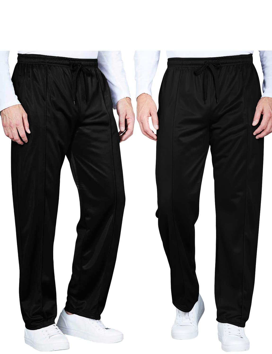 Chums Men's Black Twinpack Of Tracksuit Pants Jogging Bottoms With Elastic Waist 40W / 29L