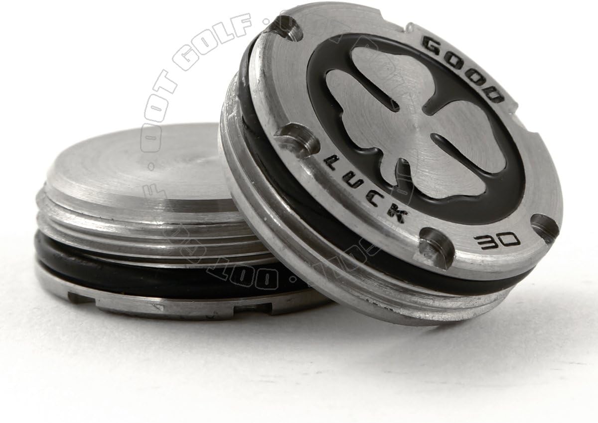 19th Hole Custom Shop 2 of 30g Deluxe Tour Style Weights for Scotty Cameron Putters + Wrench, Lucky Clover, Black
