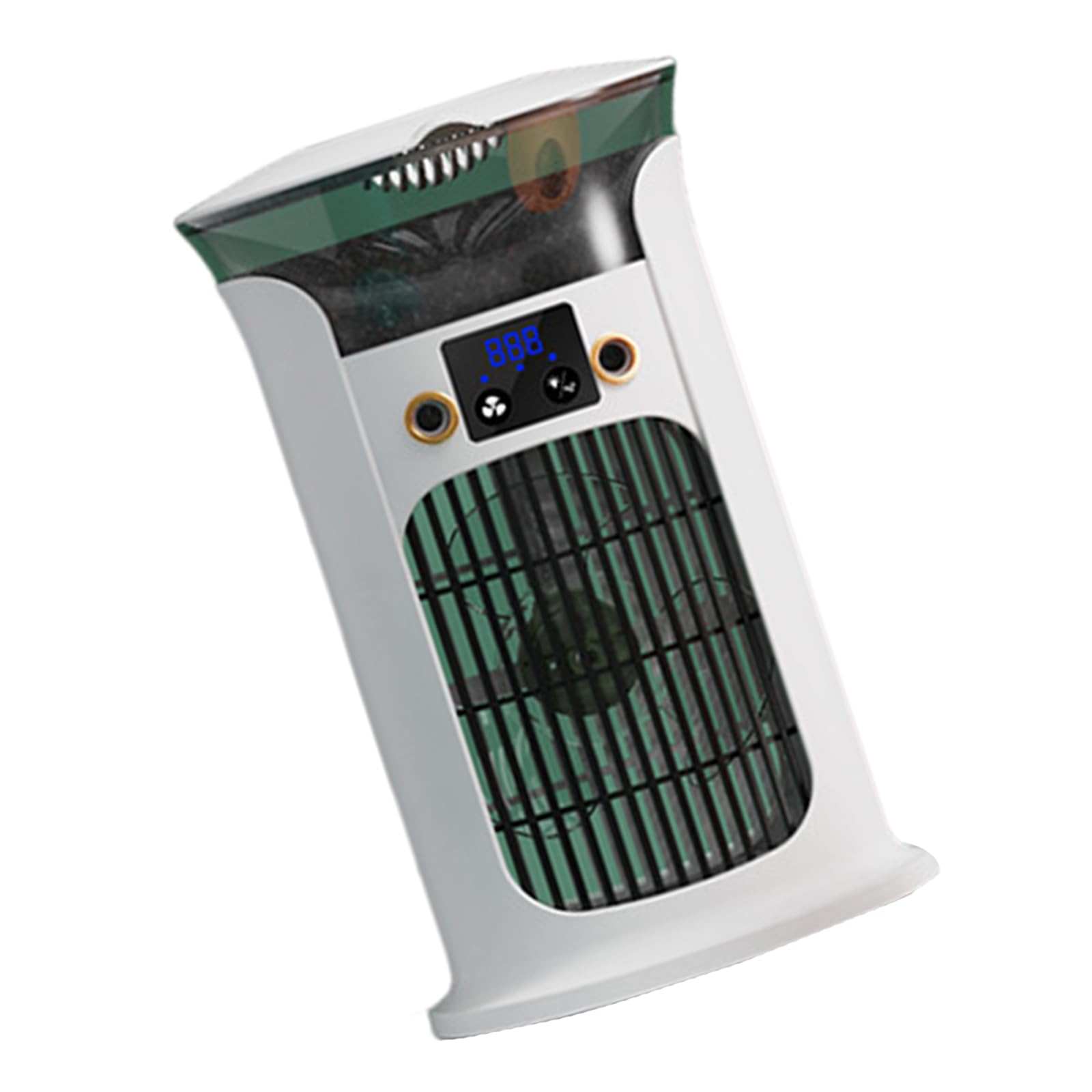 USB Air Conditioning Portable Desktop Cooling Fan with 3 Speed and 7 LED Light for Bedroom Dormitory USB Charging Fan
