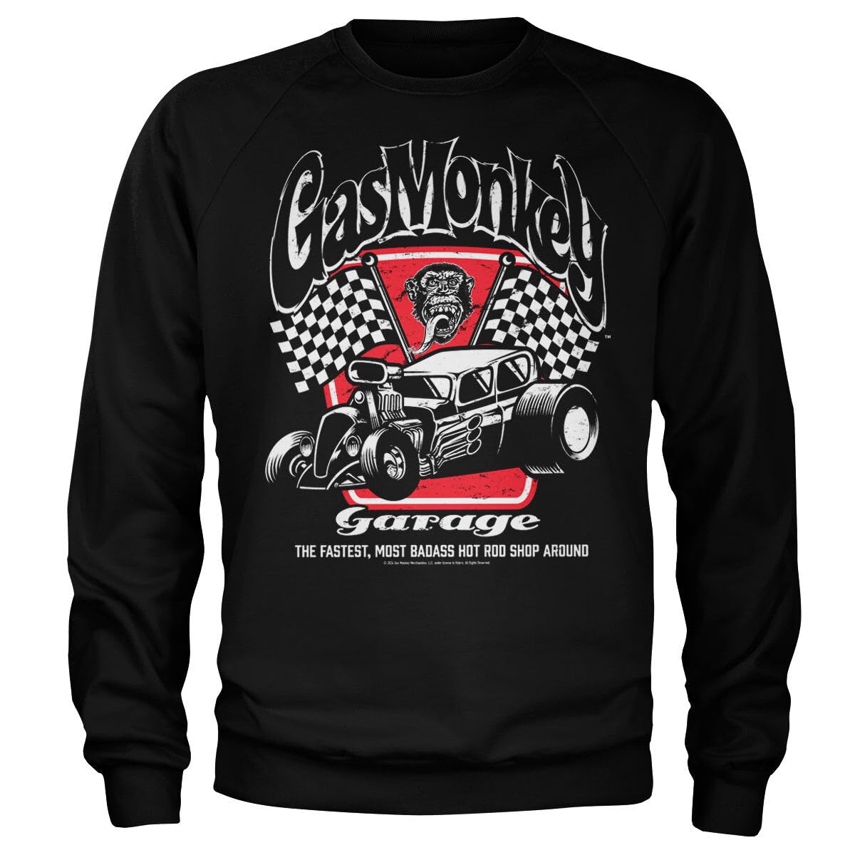 Gas Monkey Garage Officially Licensed Badass Sweatshirt (Black), Large