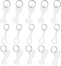 CHSEROK 15 Pièces Jeton Caddie, Déverrouilleur de Caddie Universel, 3 Styles de Clé en Forme Jeton en Acier Inoxydable pour Les Caddies, Adapté à de Nombreux Caddies