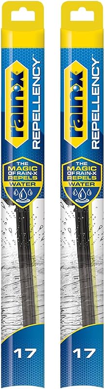 Palhetas do limpador de para-brisa Rain-X Repellency 17" com repelência à água – Par