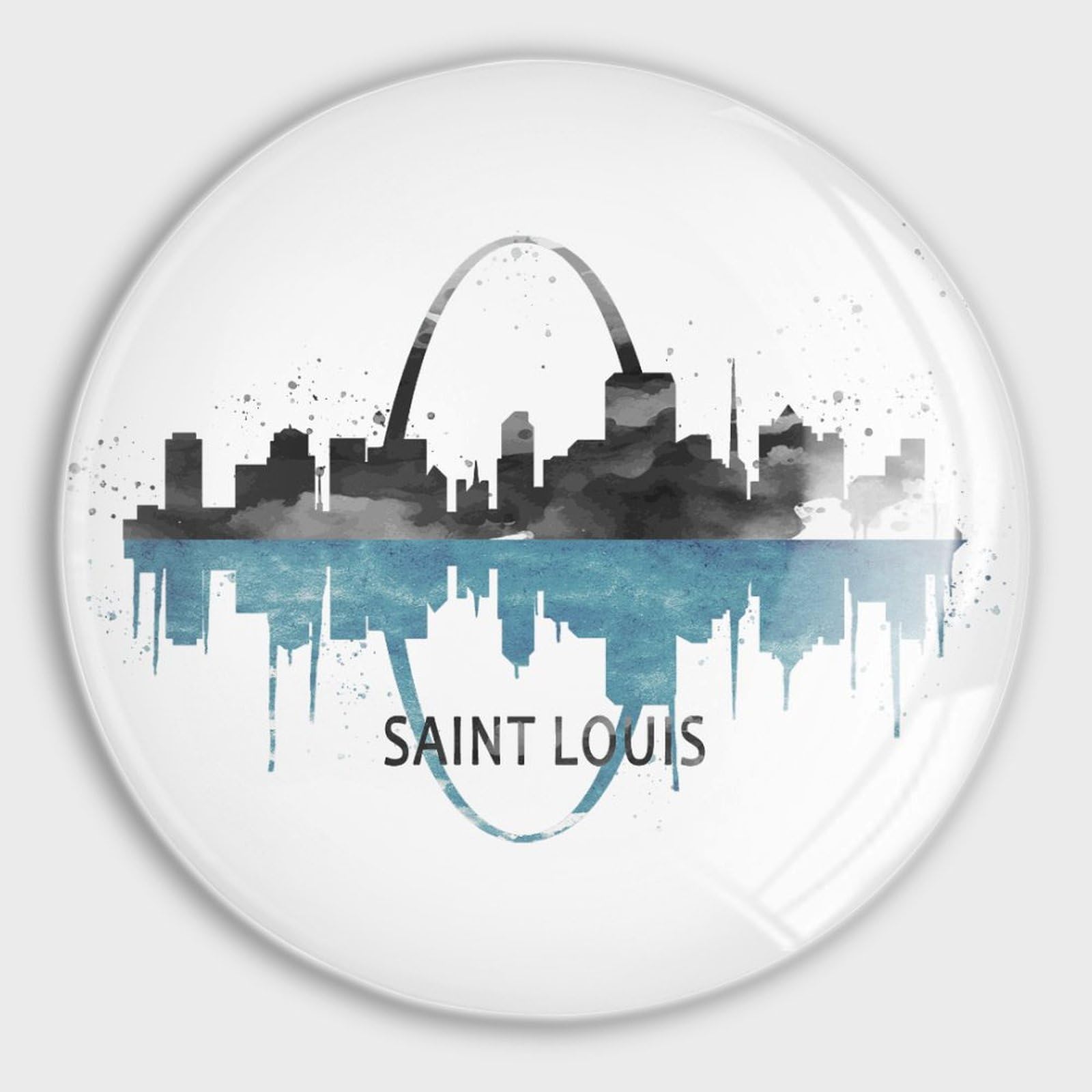 Aimants en verre pour réfrigérateur Saint Louis, magnets robustes transparents