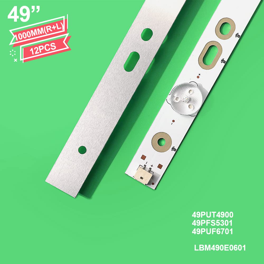 Tira de for iluminación Trasera 11 lámpara for 49PUF6701/T3 49PFS5301/12 49PUH4900/88 EVTLBM490E0501-AJ-3(L) 49PUK4900/12 TPT490U2-EQYSHM.G