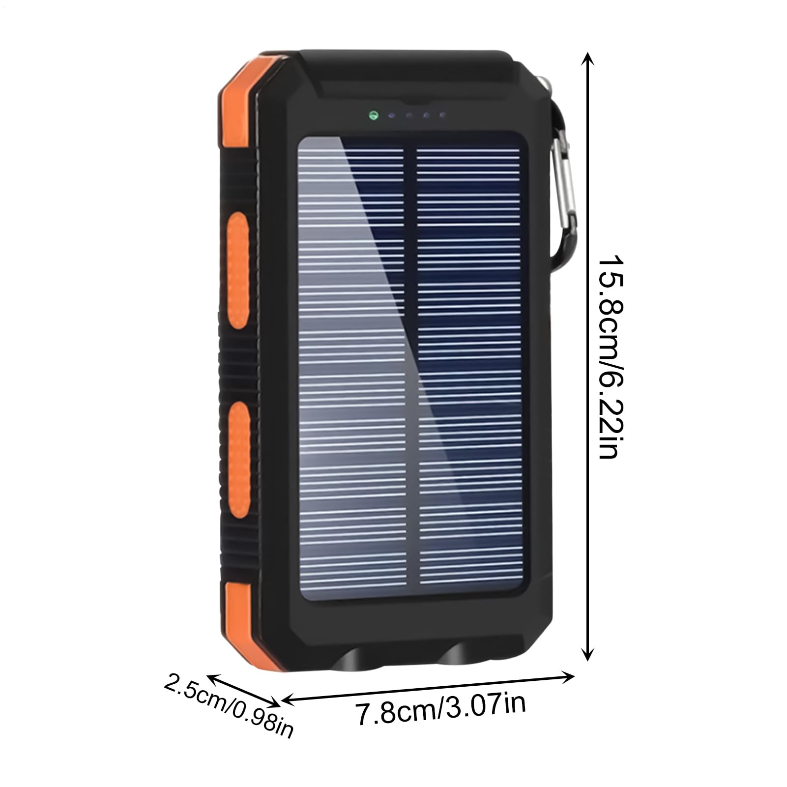 Batteria esterna solare - Power Bank 20000mAh wireless portatile | Ricarica rapida con la torcia, custodia impermeabile resistente alla polvere shock per campeggio escursionismo viaggio telefono
