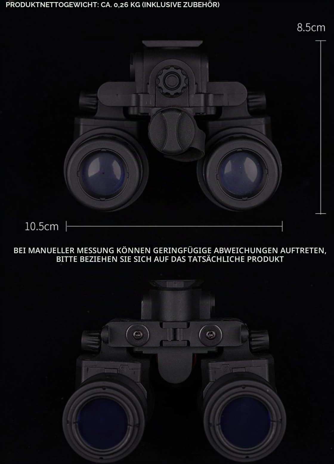 Peminkoo Taktischer Helm AN/P.VS31 Fernglas Nachtsichtbrille NVG Dummy Modell Keine Funktion (Black)