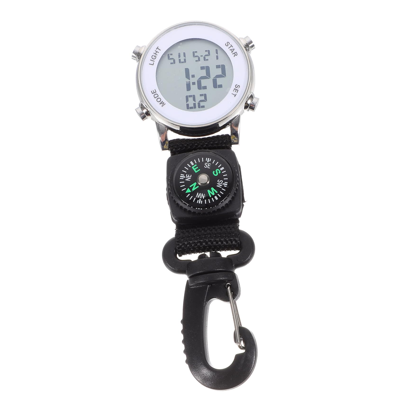Reloj digital mosquetón de nylon Alipis para mochileros y running 8