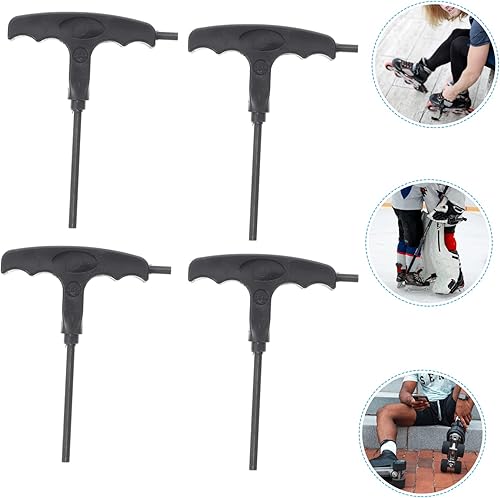 Miniatura 5 de VANZACK 4 unids Roller Roller Skate Llave Herramientas de mano Herramienta de eliminación de rodamientos Unidad portátil Herramienta de patinaje