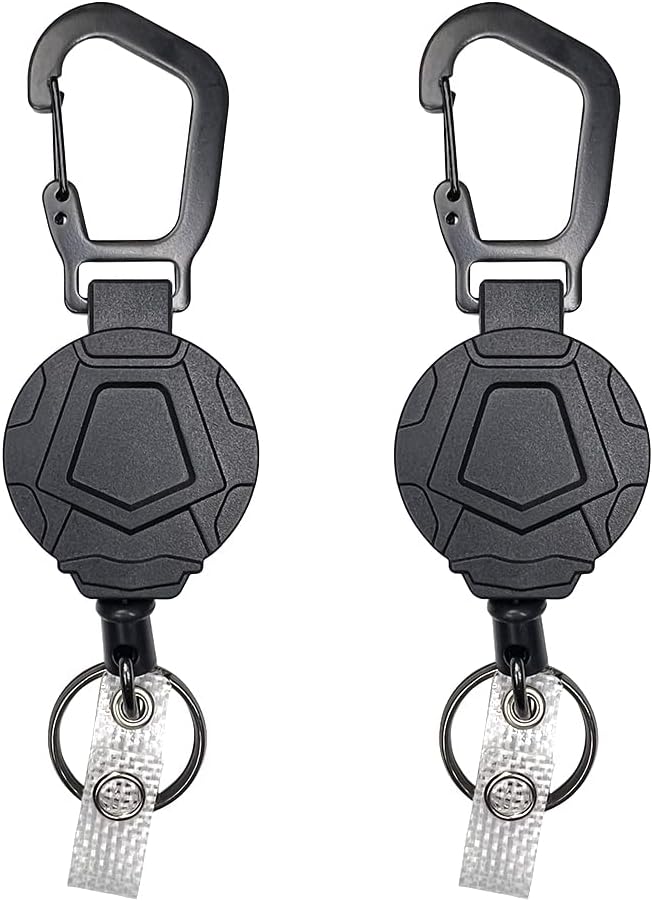 2 Pack Heavy Duty Retractable Badge Holder, Retractable ID
