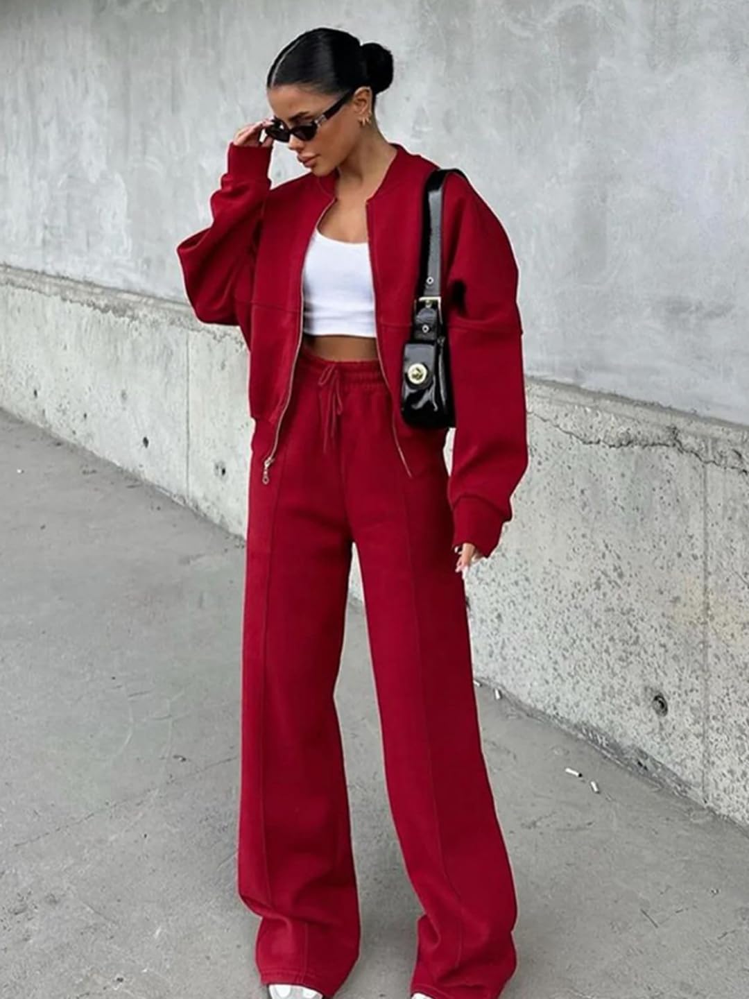 Traje informal para otoño e invierno, chaqueta y pantalón de manga larga para mujer, traje de dos piezas
