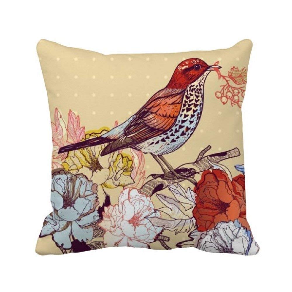Housse de coussin fruits et oiseaux à offrir pour une crémaillère