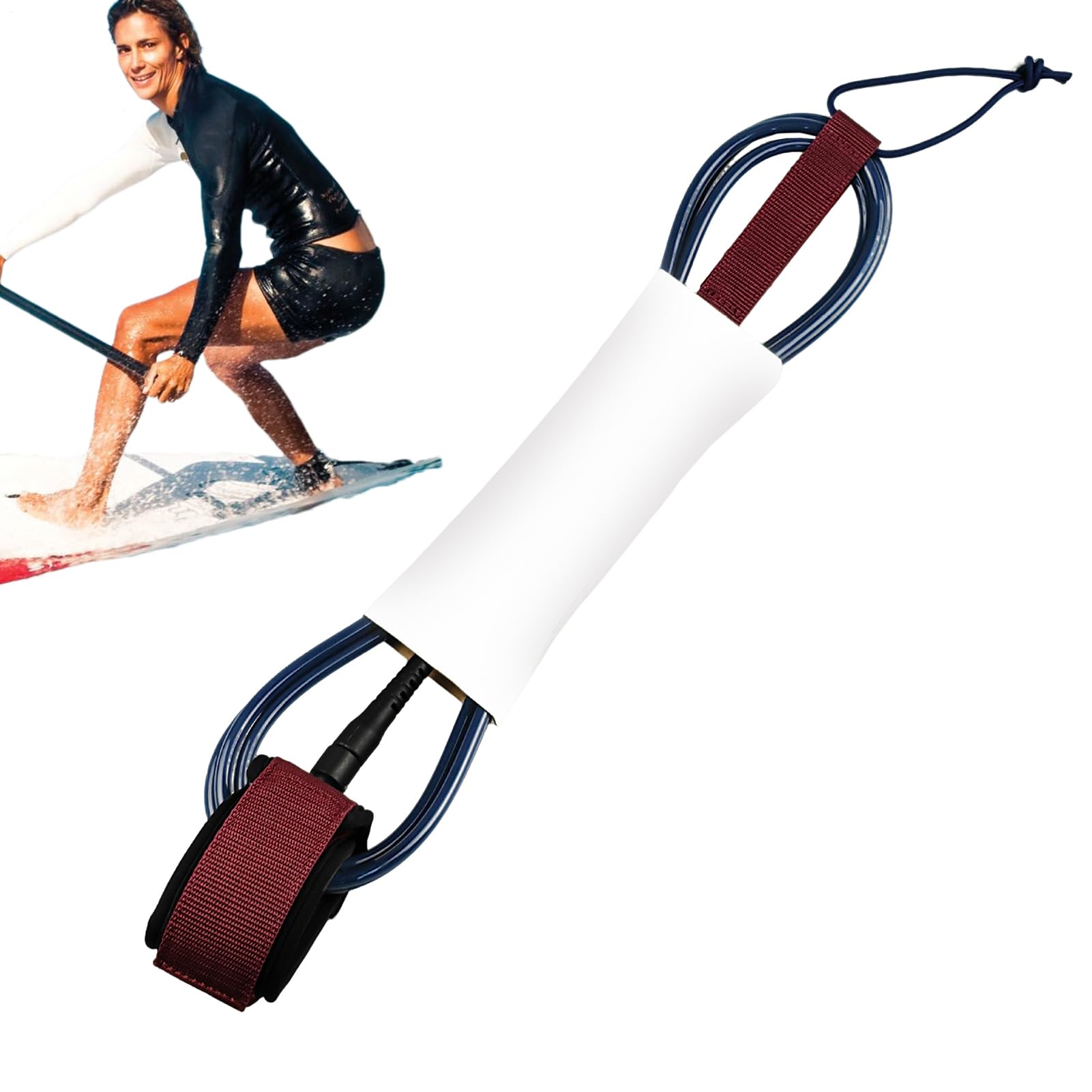 Guinzagli dritti per tavola da surf, corda per shortboard professionale, guinzaglio per tavola da surf, per stand-up, paddleboard, bodyboard, competizioni, avventura, sport acquatici, uomini, donne