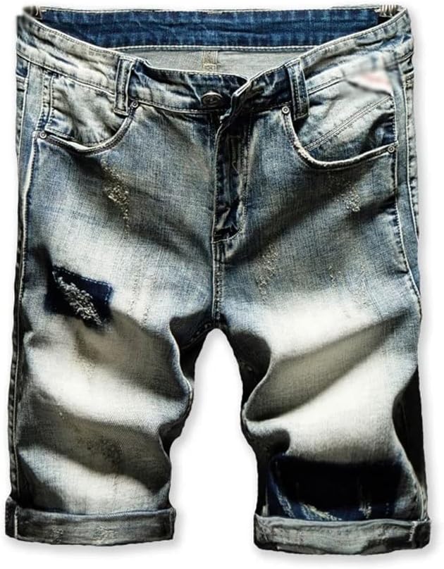 LSDJGDDE Hip Hop Jeans Men Denim Shorts 