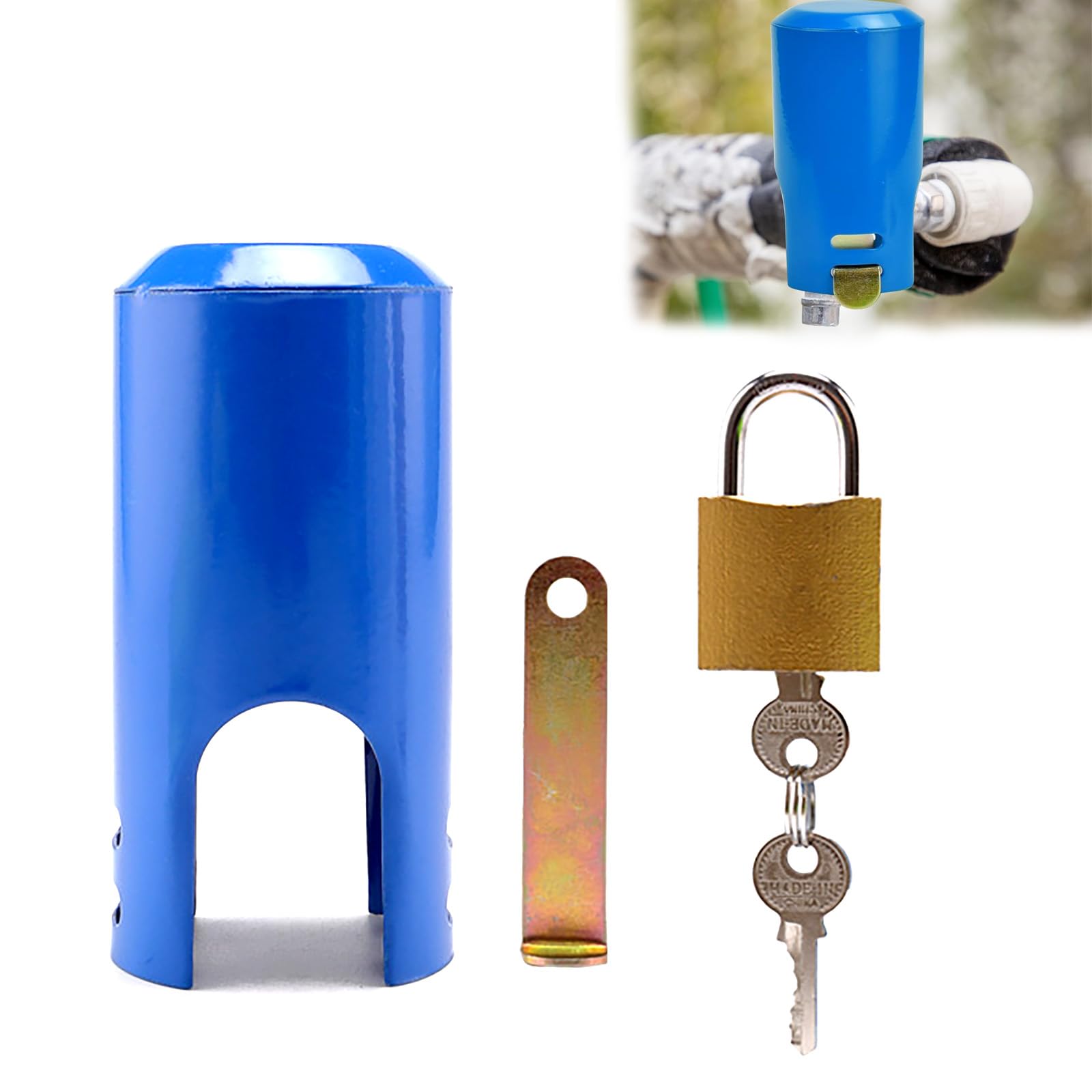 Verrouillage De Robinet Lock Tap - Couvercle De Protection Antivol - En Fer Métallique De Qualité Supérieure - Multifonction - Pour Extérieur, Jardin, Cuisine