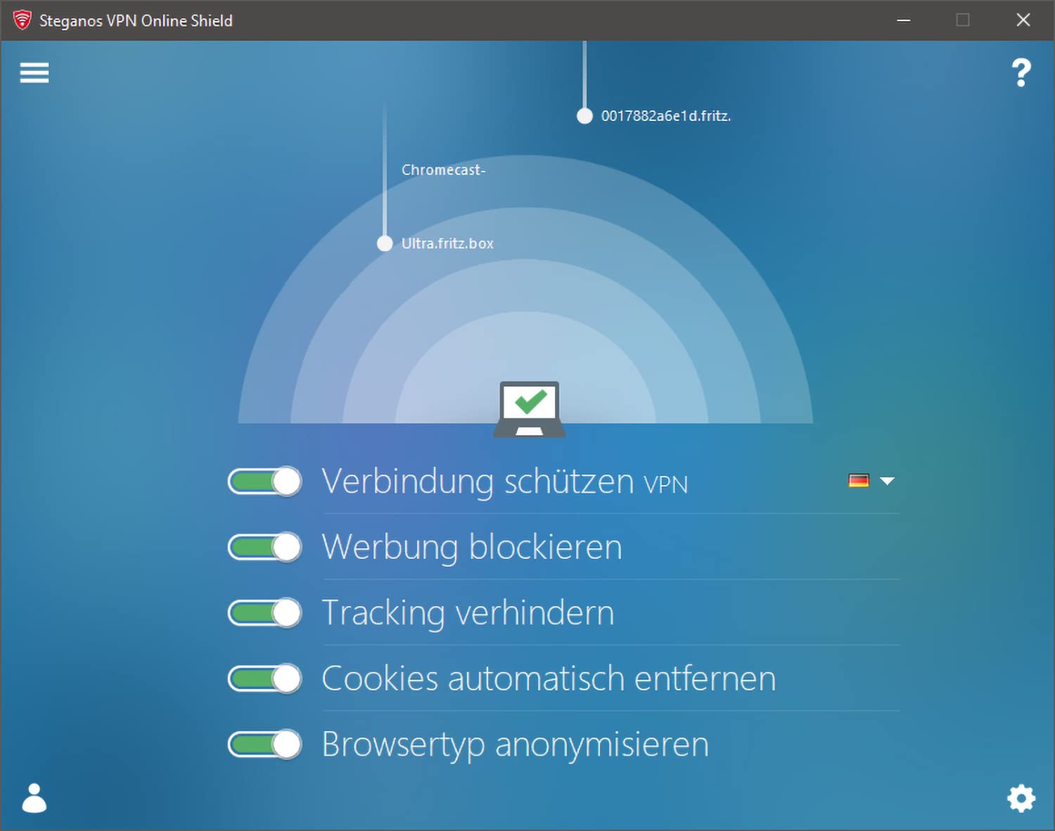 VPN Software auf USB Stick für Streaming & Reisen | Steganos VPN Online Shield | Geoblocking umgehen, Inhalte entsperren | High-Speed Server | 1 Jahr für 5 Geräte | Windows & Mac