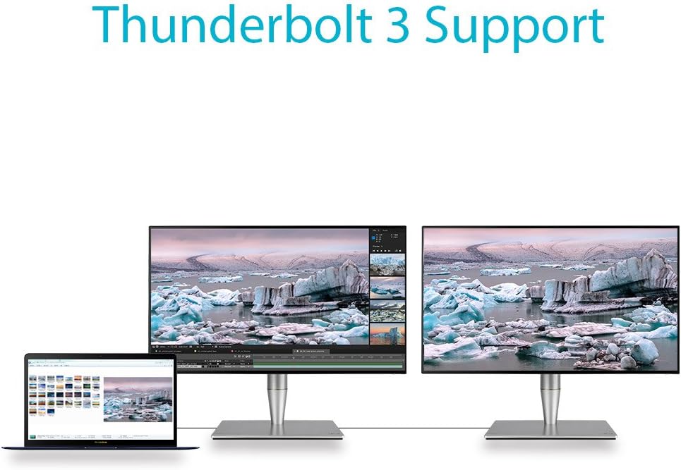 ASUS ProArt PA27AC 27 Monitor Professionale, WQHD, 2560 x 1440, IPS 4 side-frameless, HDR, 100 % sRGB/Rec.709, △E 2, Thunderbold 3 USB-C