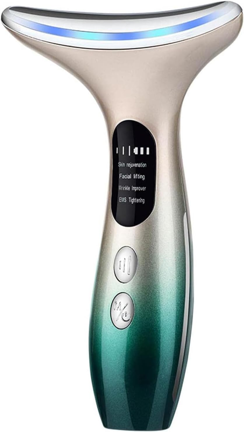 Face Massager,Anti-Wrinkle Face Device,Portable Skin Tightening Beauty Toning Device with 45 ±5°C Heat and 4 Massage Modes for SkinTightening & Neck Lifting EMS Massage Face Toning Firming (Gradient)