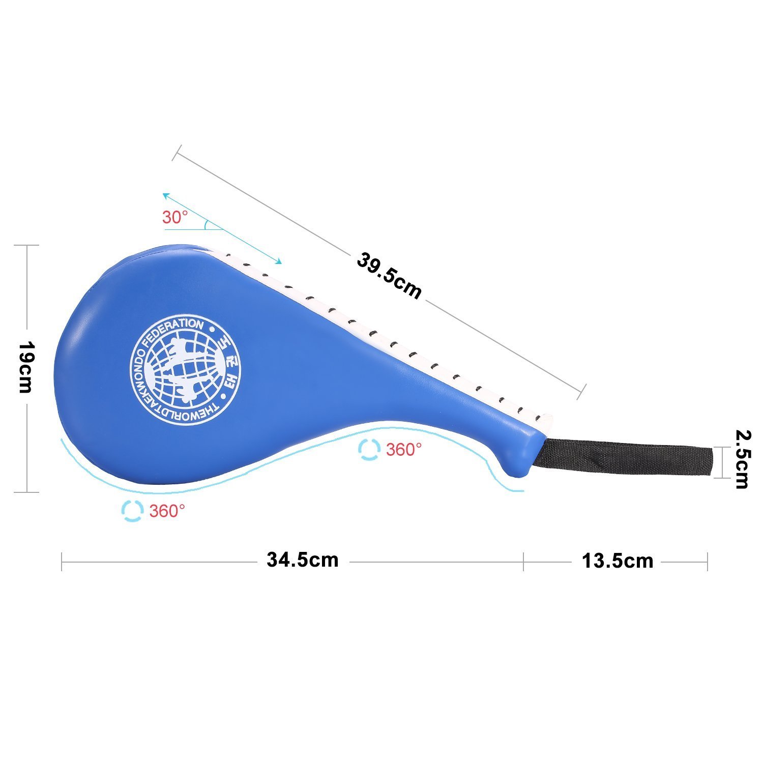 Yosoo 1 par de Taekwondo Doble Pad Target Tae Kwon DO Karate Kickboxing TKD Kicking Pad Picaduras Picaduras Target Training Double Face Pad Pad