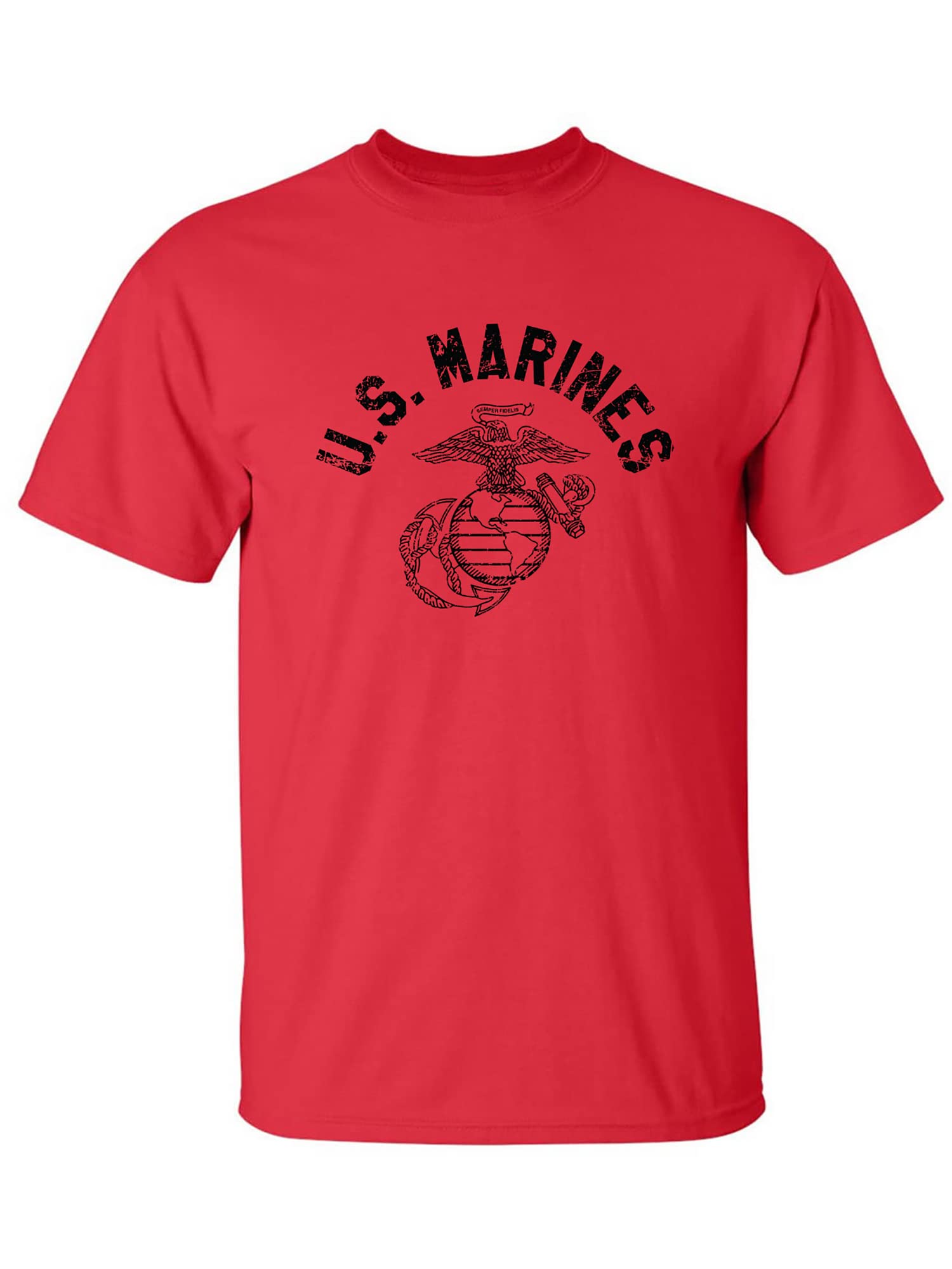 U.S. Marines Vintage Arch Black Ink Adult Short Sleeve T-Shirt
