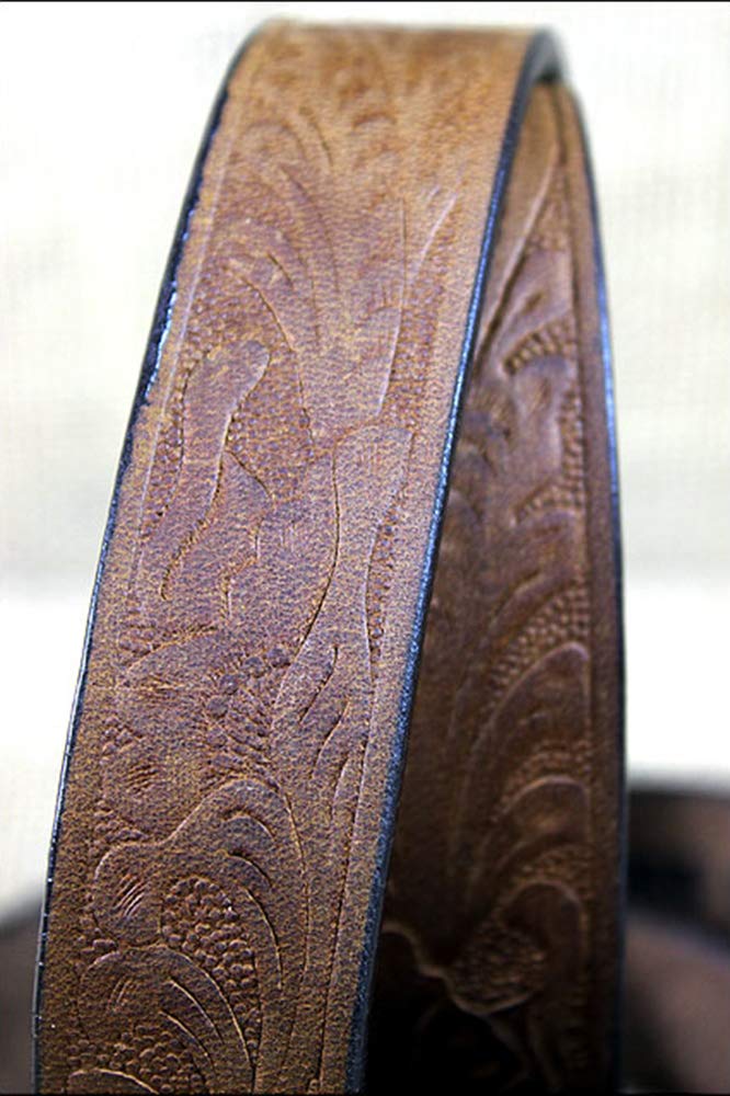 Justin 26 X 1 Inch Brown Boys Western Embossed Cowhide Leather Belt