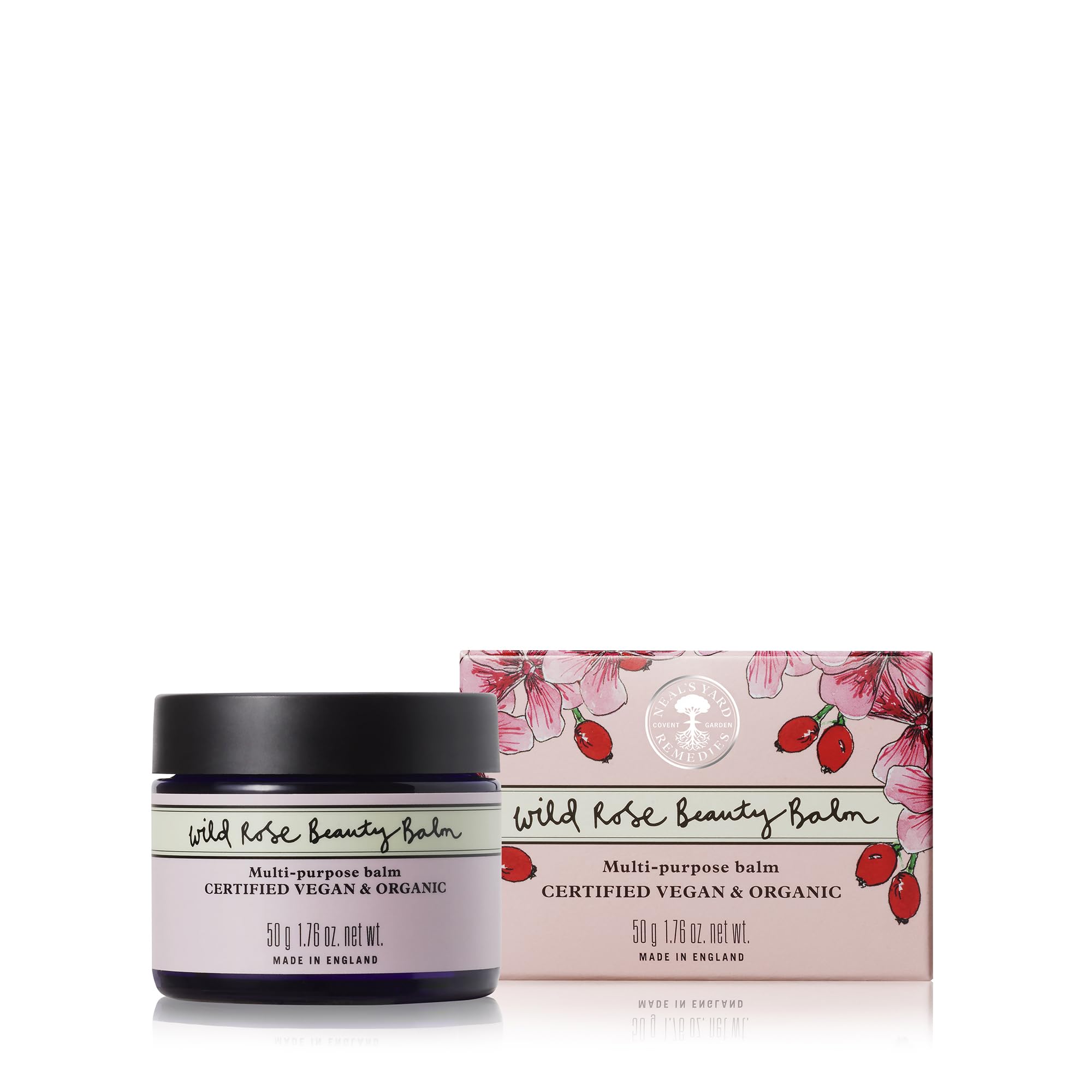 Neal's Yard Remedies Wild Rose Beauty Balm, Radiant & Nourished Skin, For All Skin Types, Vegan & Cruelty-Free, 1.76 oz.