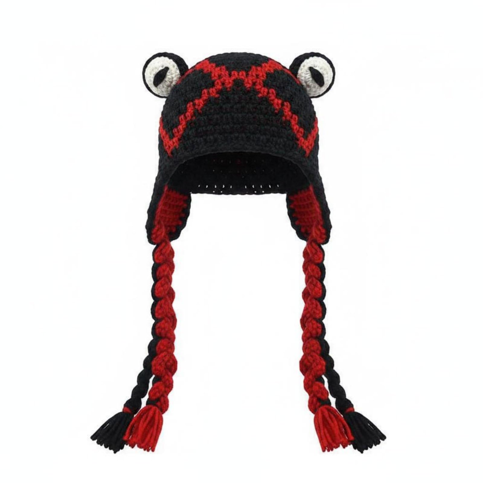 Gorra Pulpo Adulto Sombrero Pulpo Gorro Calamar Beanie Tentáculos Ojos 3D Tema Marino Poliéster Suave Crochet Tradicional Abrigo Cabeza Adecuado para, Negro, Adulto 56-60cm