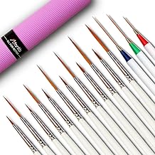 15 Piece Set of Paint Brushes for Painting Fine Details Brush for Artists | Fine Tips | Miniature Acrylic Model Watercolor Oil Gouache Gouache Nail Art