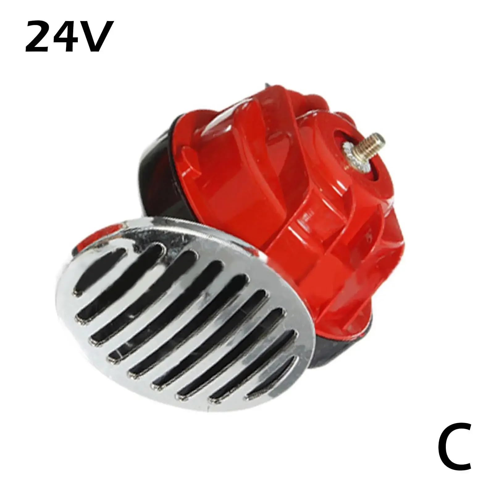 Clacson per auto 300 dB 24 V camion grandi, segnalatore acustico (Red with Hood)