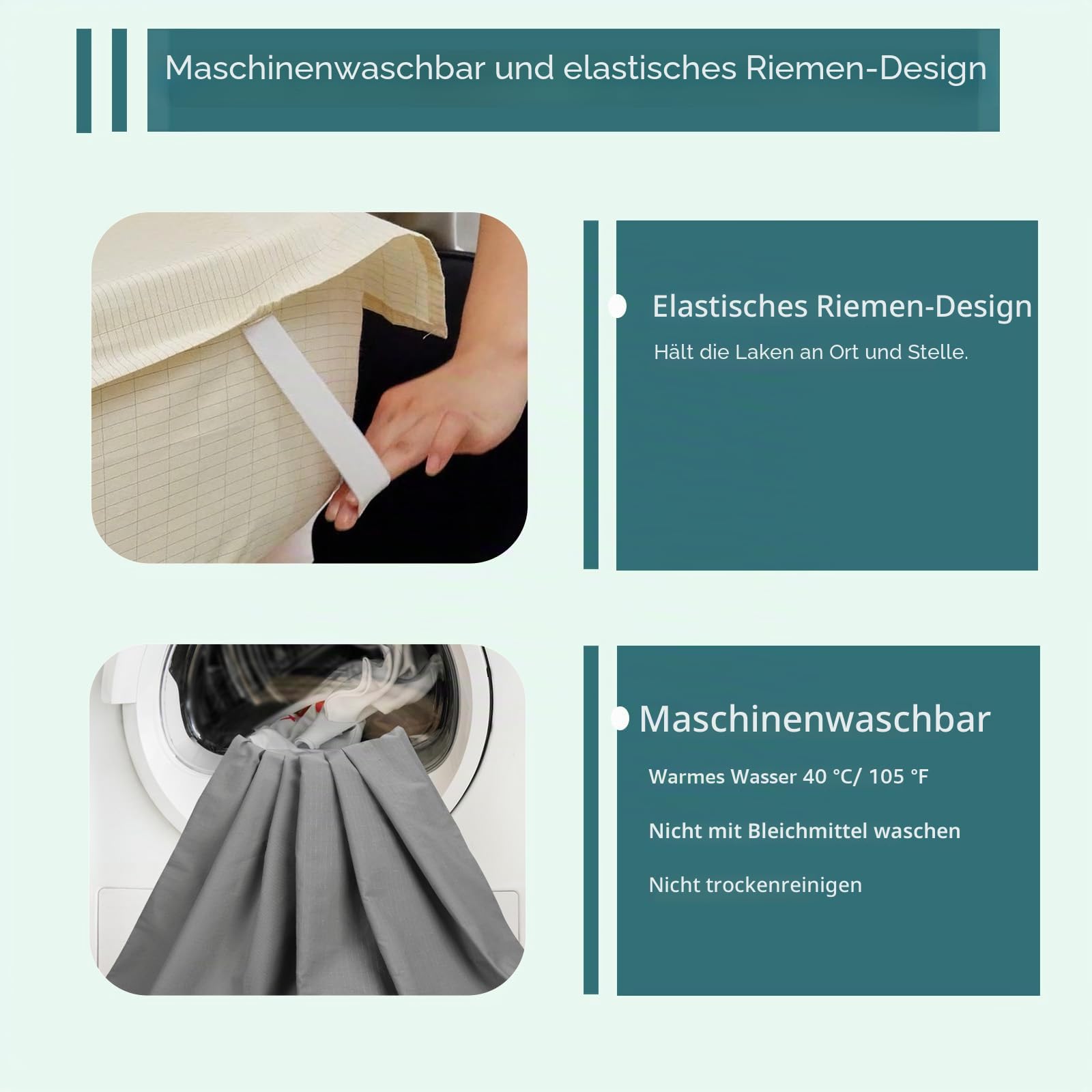 RIQINXIN Erdungsbettlaken leitfähige Erdungsmatte mit Erdungsanschlusskabel (193 x 203 cm) Erdungsmatte für Besseren Schlaf Beige