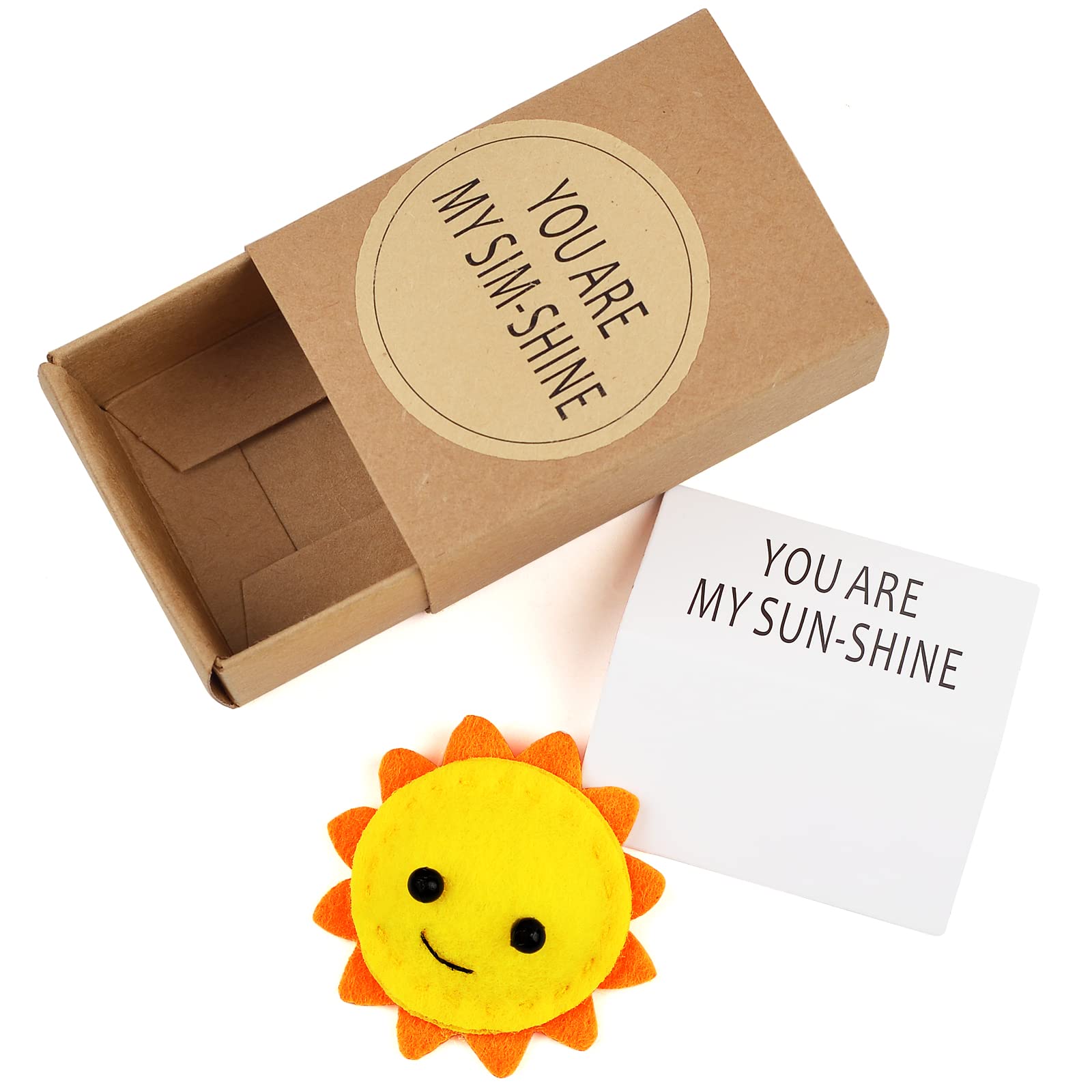 A Little Pocket Hug, Tiny Handmade Felt Hug, Ready to Give Hugs to Whoever Needs One, Supporting Positive Mental Health, Special Encourage Gifts for You Loved One (You Are my Sun-shine)