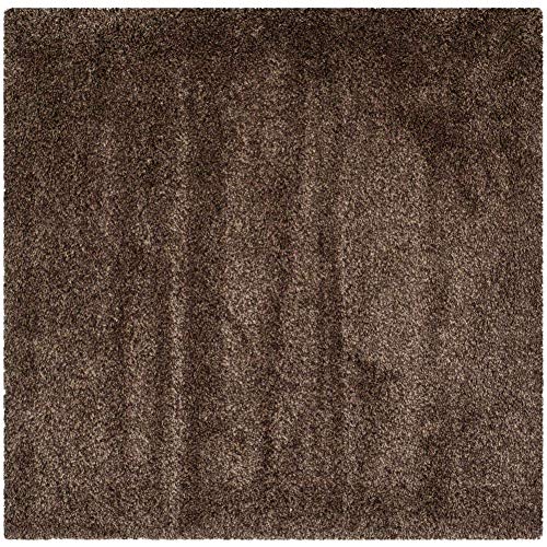 Image of Imra carpet 10x10 feet for Living Room Handwoven Fluffy Shag Thickness (300 X 300 cm) Color Mushroom