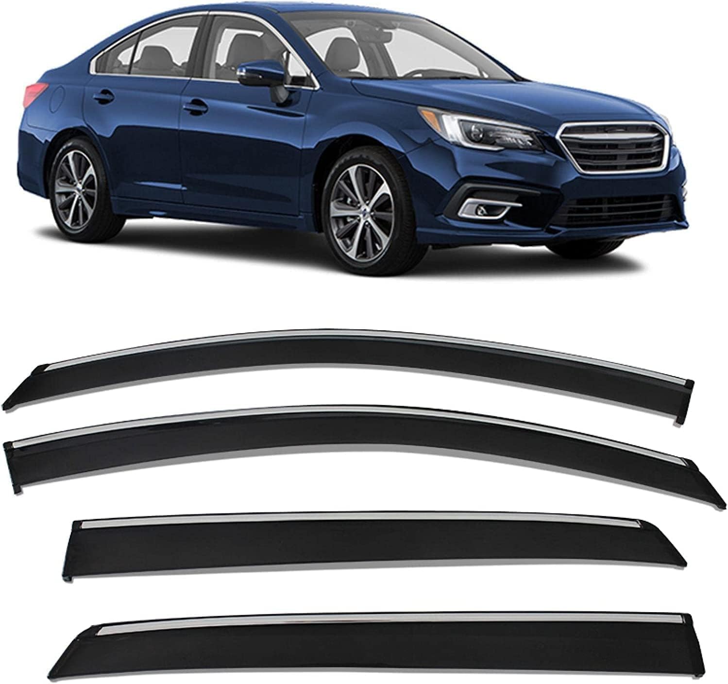 PANXUC Car Wind Deflectors for Subaru Legacy Sedan 2015-2020, Side Window Wind Rain Deflector Window Visor Sun Rain Guard Smoke Guards