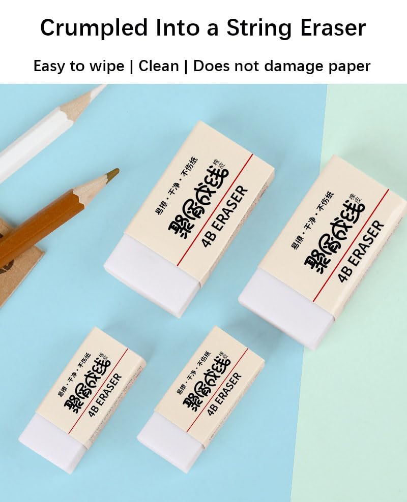 Art Erasers 8/10PCS Rubber Stocking Stuffers Vivid Rubber Pencil Erasers Practical Joke Nice Gift (10PCSWhite-S)