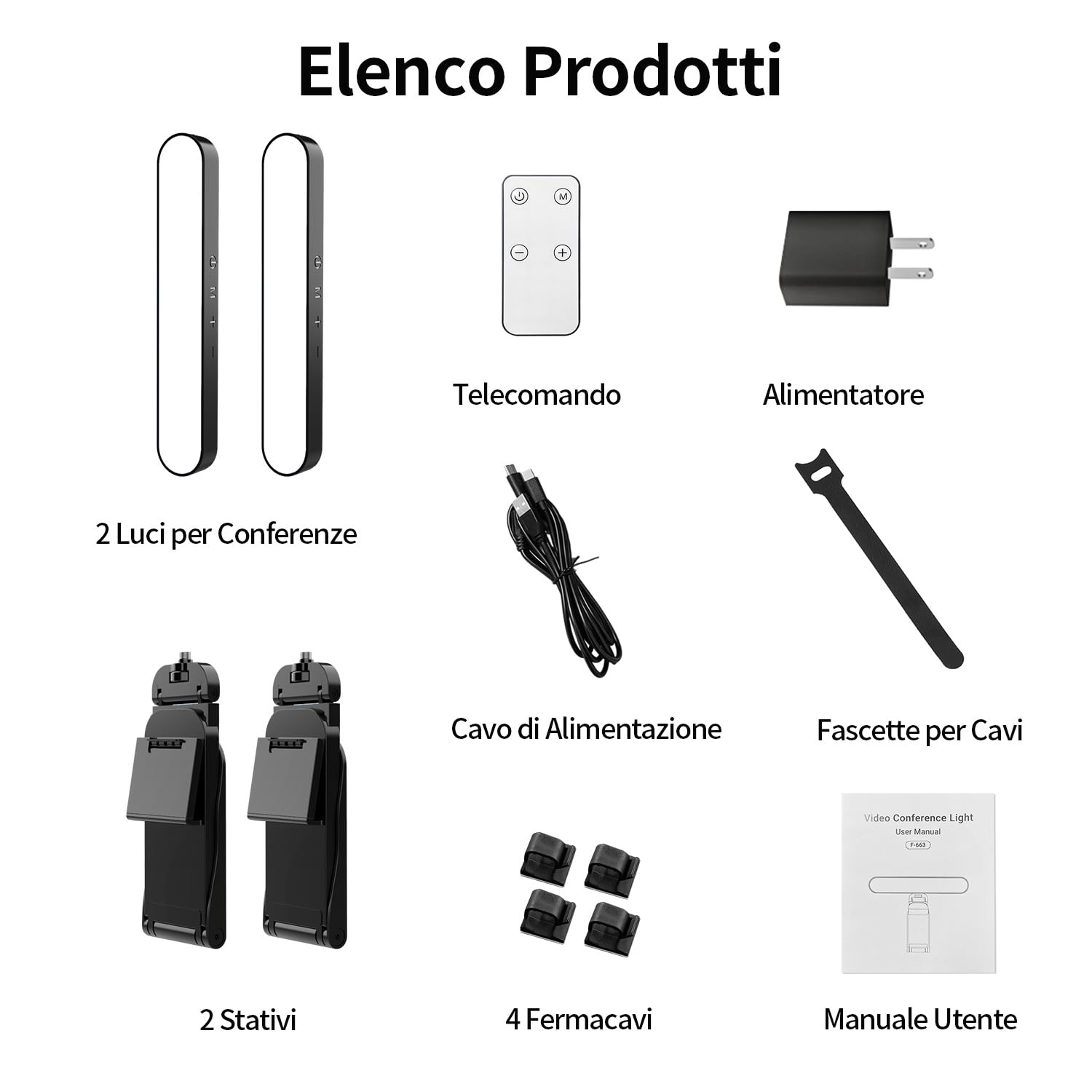 yAyusi Illuminazione per Videoconferenza a Doppia Lampada, Luce per Webcam con Telecomando e Controllo Touch, Illuminazione Zoom per Computer, Luce LED per Monitor e Laptop per Streaming/Videochiamate