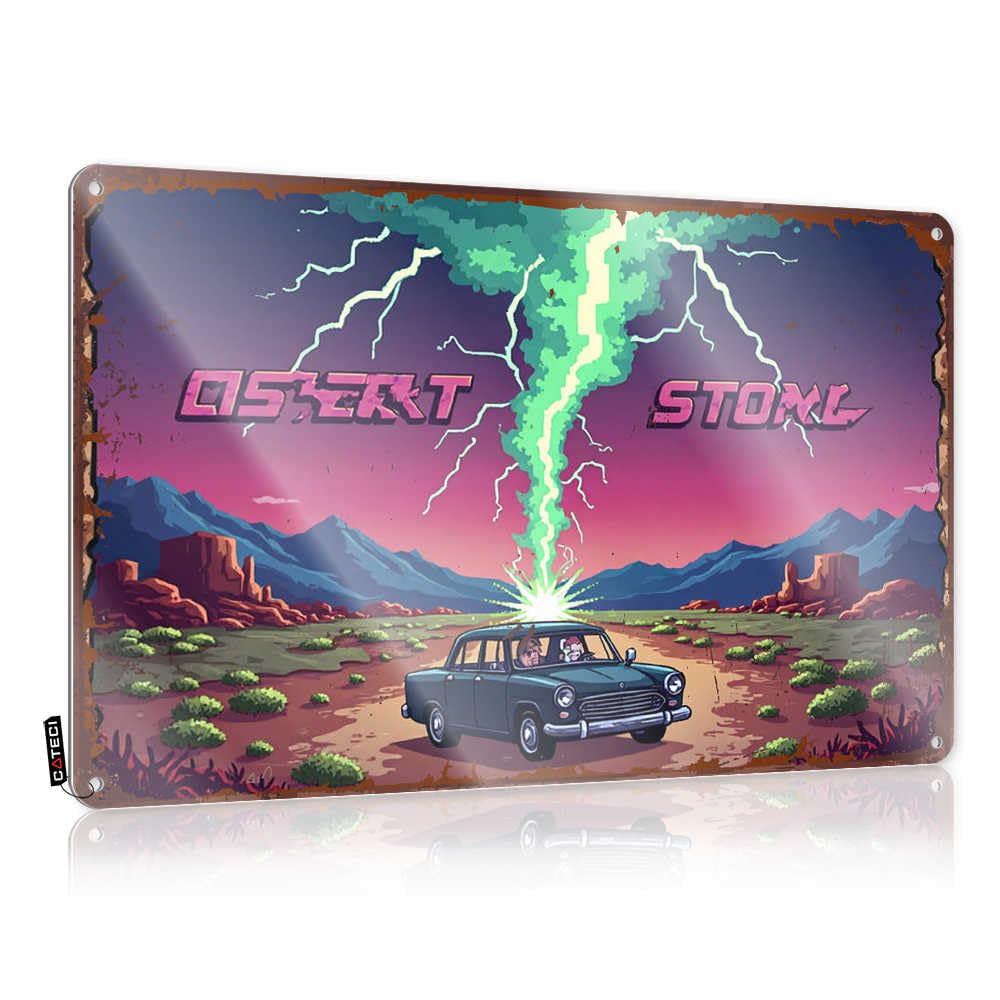 Fzfn Colour Desert Storm: A Thunderous Journey Through The Wild West Decoration Play Room Decorations Decorative | Chic Soft Bath Hanging Art For Basement Living Room(30X40cm)