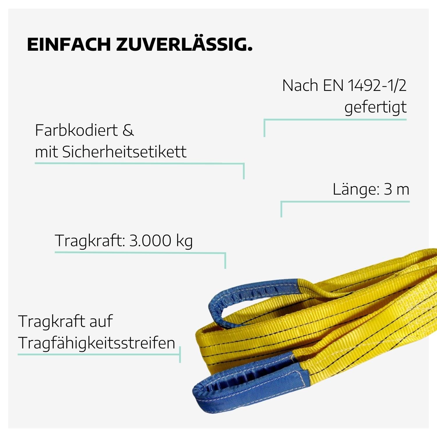 Hebeband mit Schlaufen 3-3 I 2 Stück