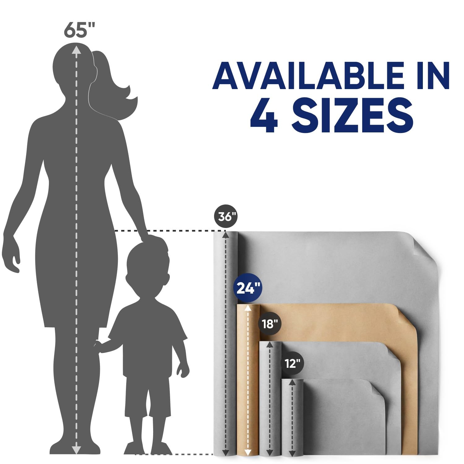Paclord Lot de 12 rouleaux de papier kraft coloré de luxe pour école et projets artistiques, bricolage, travaux manuels – Non toxique, sans danger pour les enfants – 61 x 3048 cm (30,5 m)