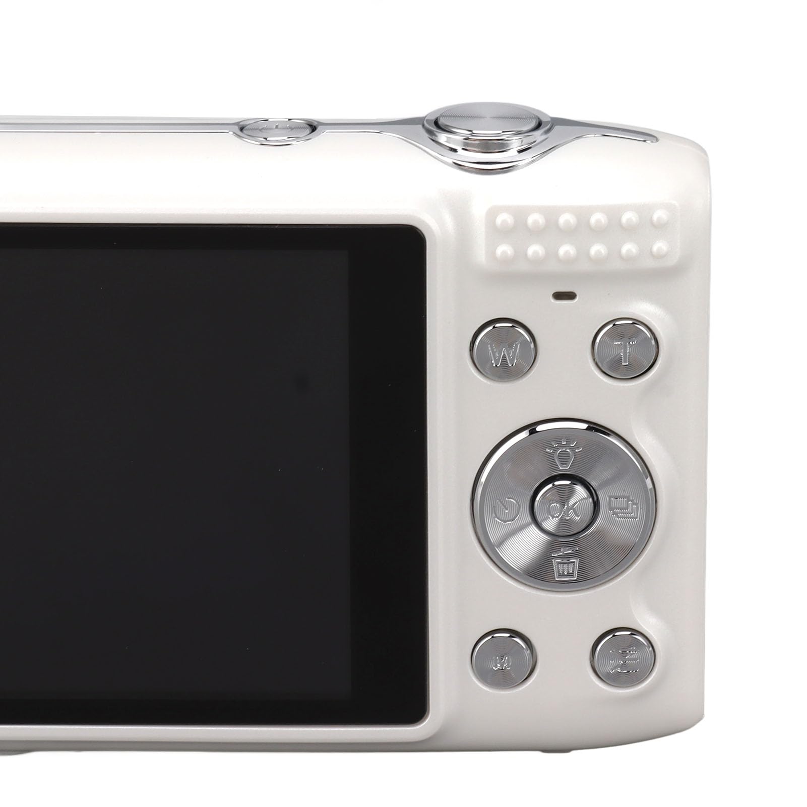 Cámara Digital HD 4K de 58MP con Enfoque Automático con Zoom de 16X, Cámara Compacta de Bolsillo para Fotografía de Viajes Vlogging (Blanco)